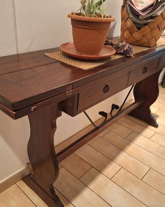 tavolo consolle in legno