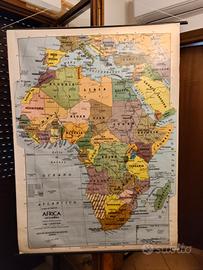 carta geografica Africa anni 70