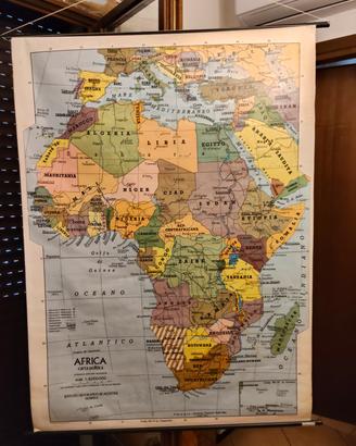 carta geografica Africa anni 70