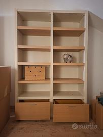libreria con cassettoni