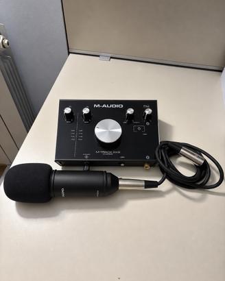 Scheda audio M-Audio M-Track 2x2 + microfo M-Audio