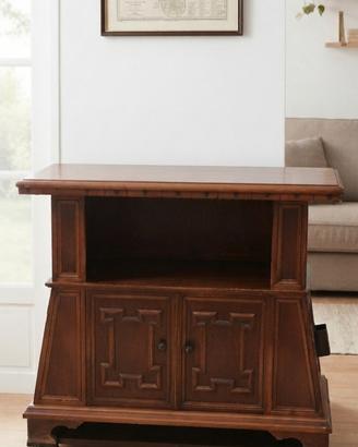Mobile TV in legno massello con ante