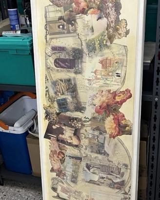 Quadro artigianale decoupage stile shabby chic