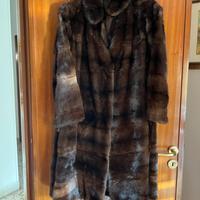 cappotto di visone marrone scuro