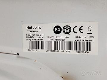 RICAMBI LAVATRICE HOTPOINT ARISTON