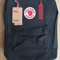 zaino Fjallraven Kanken Nero e Rosso/Bordeaux
