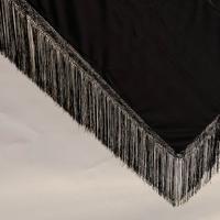 Scialle tradizionale nero macramè