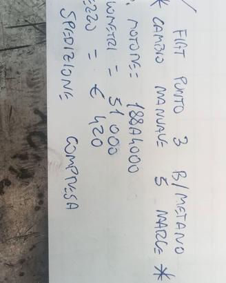 CAMBIO MANUALE 5 MARCE FIAT PUNTO 3 B/METANO