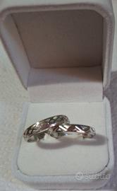 Coppia di fedine in argento 