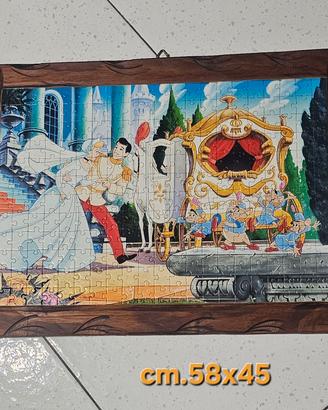 Quadro Cenerentola puzzle su Legno 