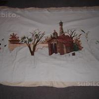Arazzo antico ricamato a mano