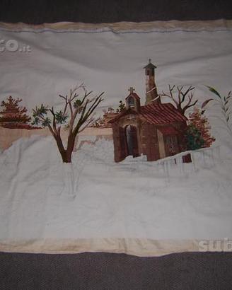Arazzo antico ricamato a mano
