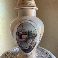 Vaso Potiche in porcellana dipinto a mano