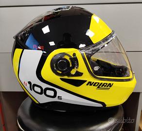 casco nolan n100-5 100 5 distinctive L nero giallo