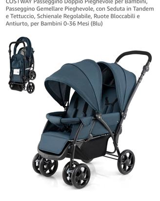 Passeggino gemellare tandem