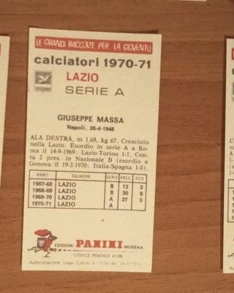 Lotto figurine misto calciatori 1970/71