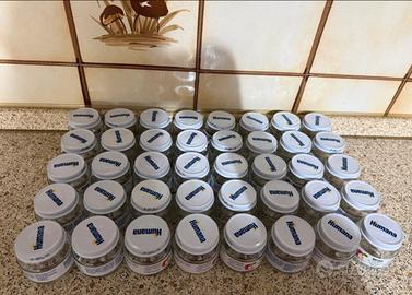Set 40 vasetti in vetro humana da 100 g con tappo