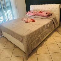 Letto contenitore in pelle