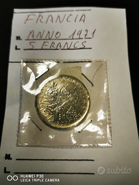 5 franchi francia anno 1971