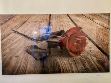 Quadro moderno raffigurante rosa rossa