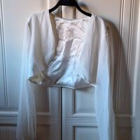 Bolero/Coprispalle Elegante Bianco/Panna - Chiffon
