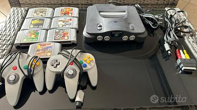 Nintendo 64 con giochi e controller