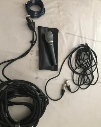 MICROFONO-SCHURE-MOD BETA 87+CAVI AUDIO-VIDEO-PRO