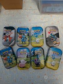 Lotto 8 mini tin Pokemon vuote
