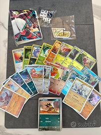 100 Carte Pokémon  + Album Lucario+ Dadi
