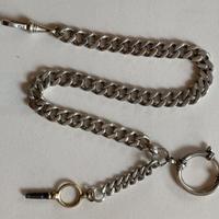 Catenella in argento per orologio da tasca