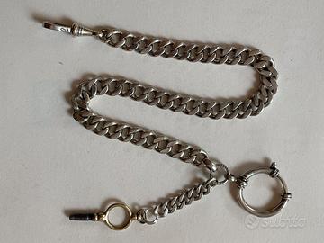 Catenella in argento per orologio da tasca