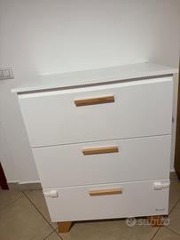 Bagnetto fasciatoio a 3 cassetti