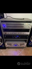 Rack audio completo (2 ampli-equalizz-splitter)