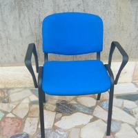 Sei sedie in tessuto blu “ nuove nuove !”