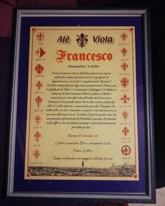 Cornice 25 x 35 regalo nuovo francesco