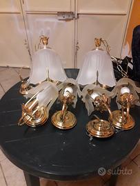  4 applique e 2 lampadari adatti per scala