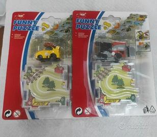 Macchinine a corda con percorso puzzle