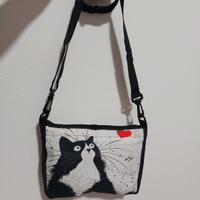 borsa con stampa gatto