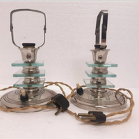 LAMPADE ART DECO piccola rara coppia vetro Francia