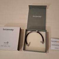 Bracciale uomo BROSWAY in acciaio e pelle nera