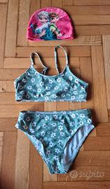 Costume + cuffia per bambine 8/9 anni
