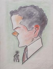 Coppia di caricature degli anni ’30 del Novecento