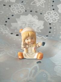 Statuina vintage Bimba con treccine