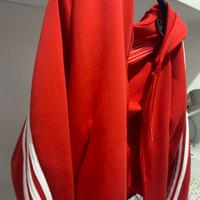 felpa rossa adidas