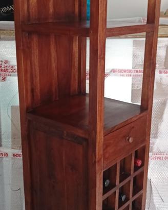 cantinetta a colonna in legno massello