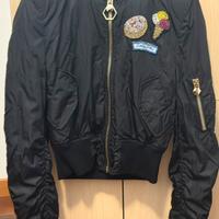 Bomber unisex nero