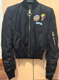 Bomber unisex nero