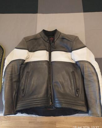 Giacca moto vera pelle TG 48