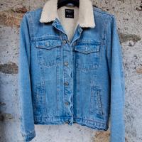 giubbino  denim  con interno pelo