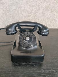 Telefono a disco Safnat Milano, in bachelite ner